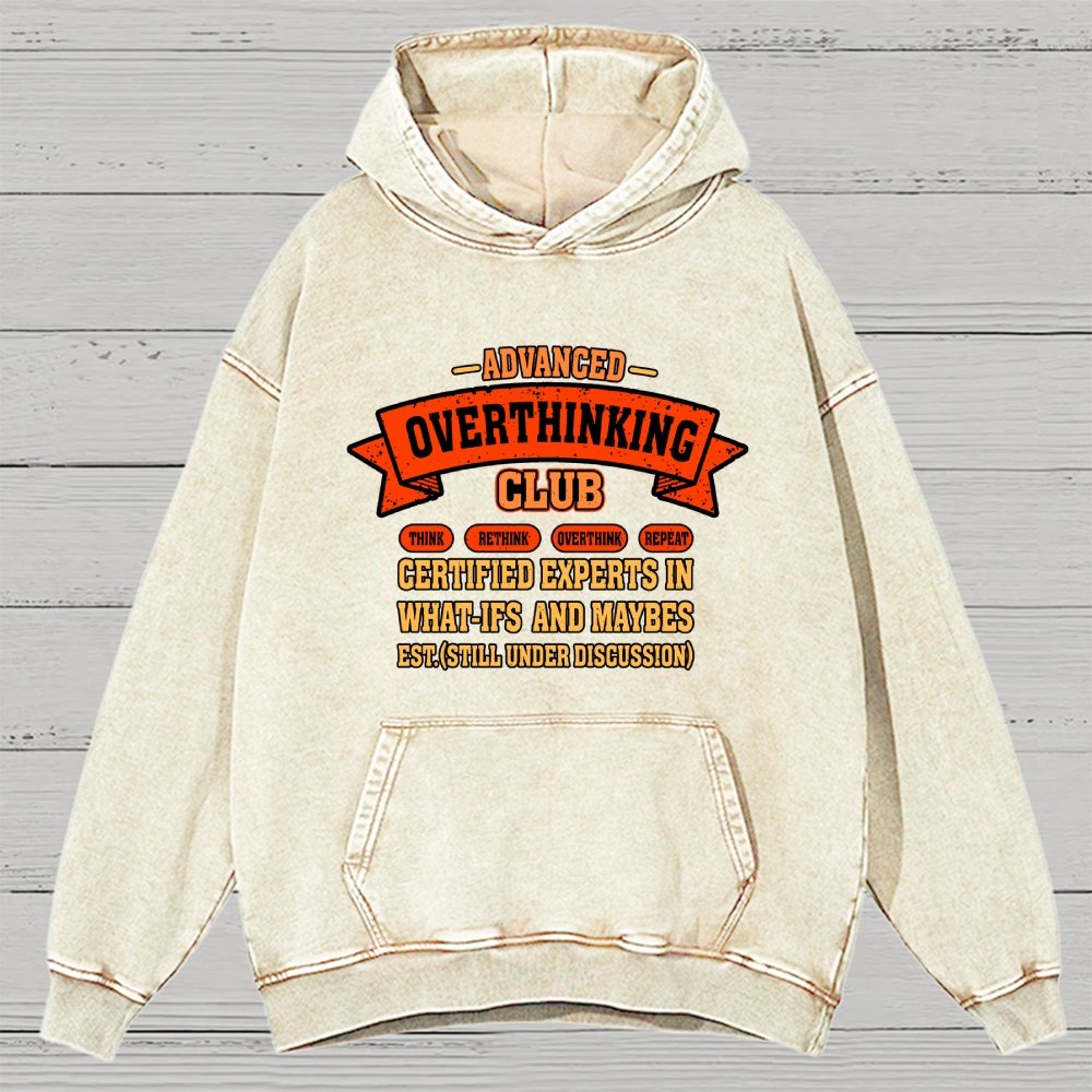 Overthinking Mode ON! Vintage Distressed Hoodie