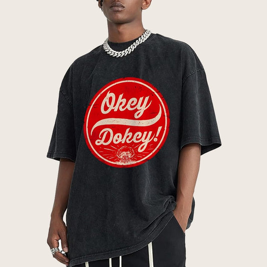 Okey Dokey - The Last Drink Vintage Distressed T-shirt