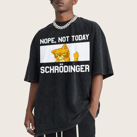 Schroedingers Cat Dark Humor Vintage Distressed T-shirt