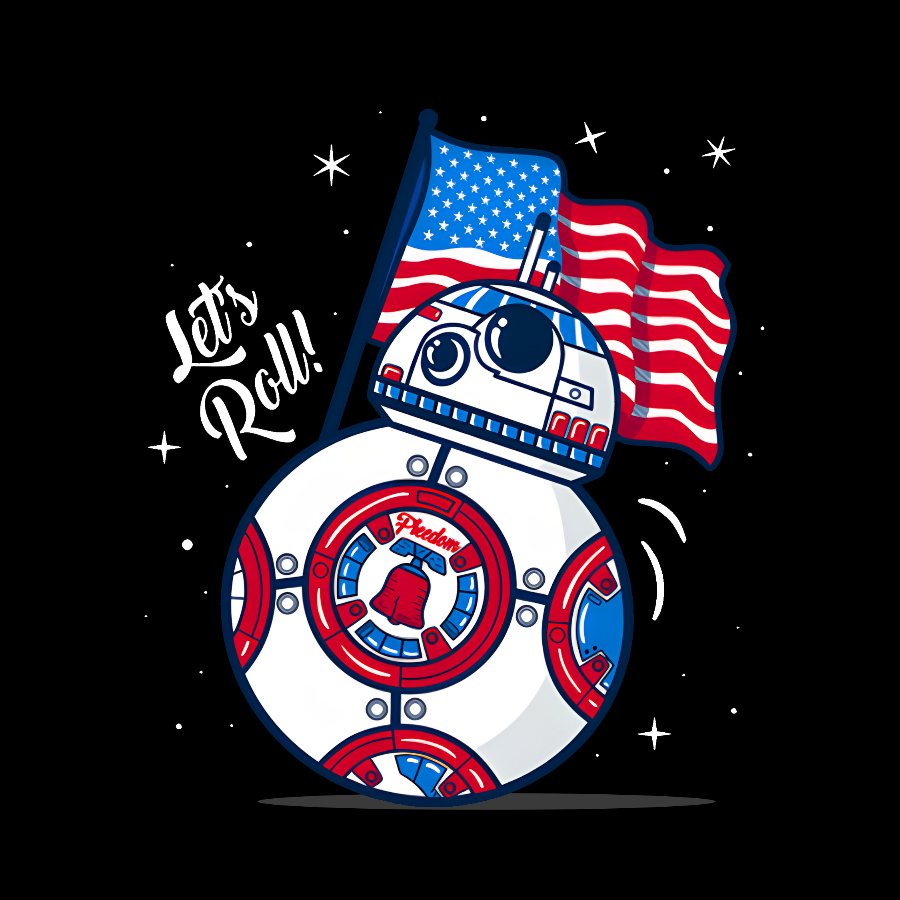 Red, White, and BB-Blue Geek T-Shirt