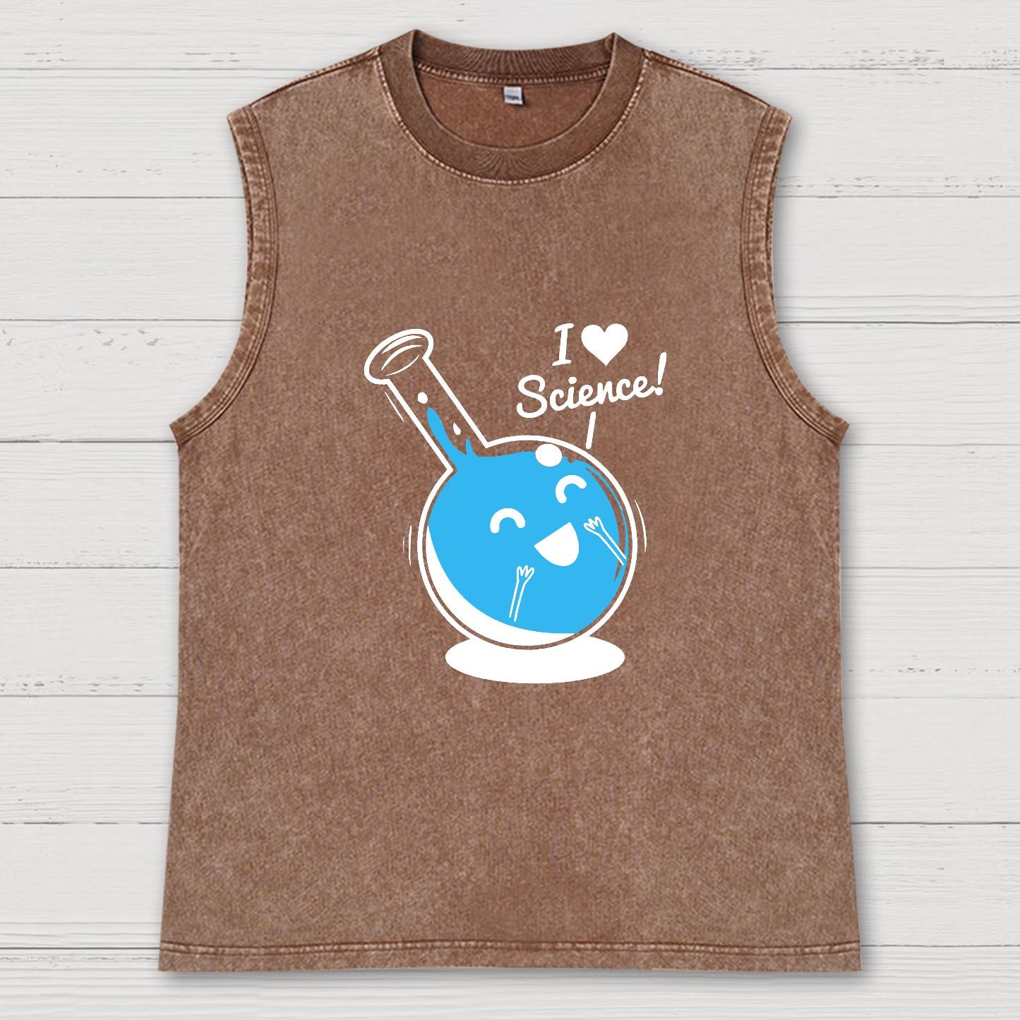 I Heart Science Vintage Distressed Washed Tank