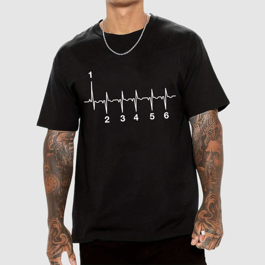 Motorcycle Motorcyclist Heartbeat Geek T-Shirt