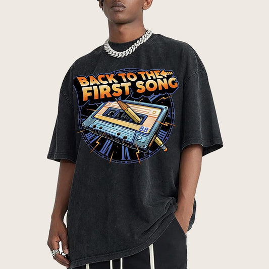 Back to the First Song Vintage Distressed T-shirt