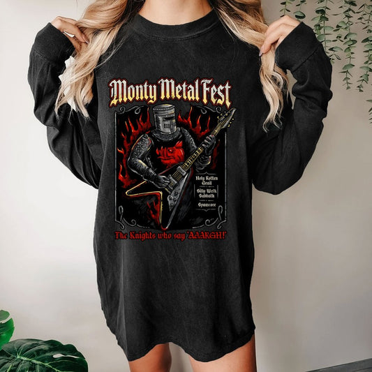 Monty Metal Fest Washed Long Sleeve Tee