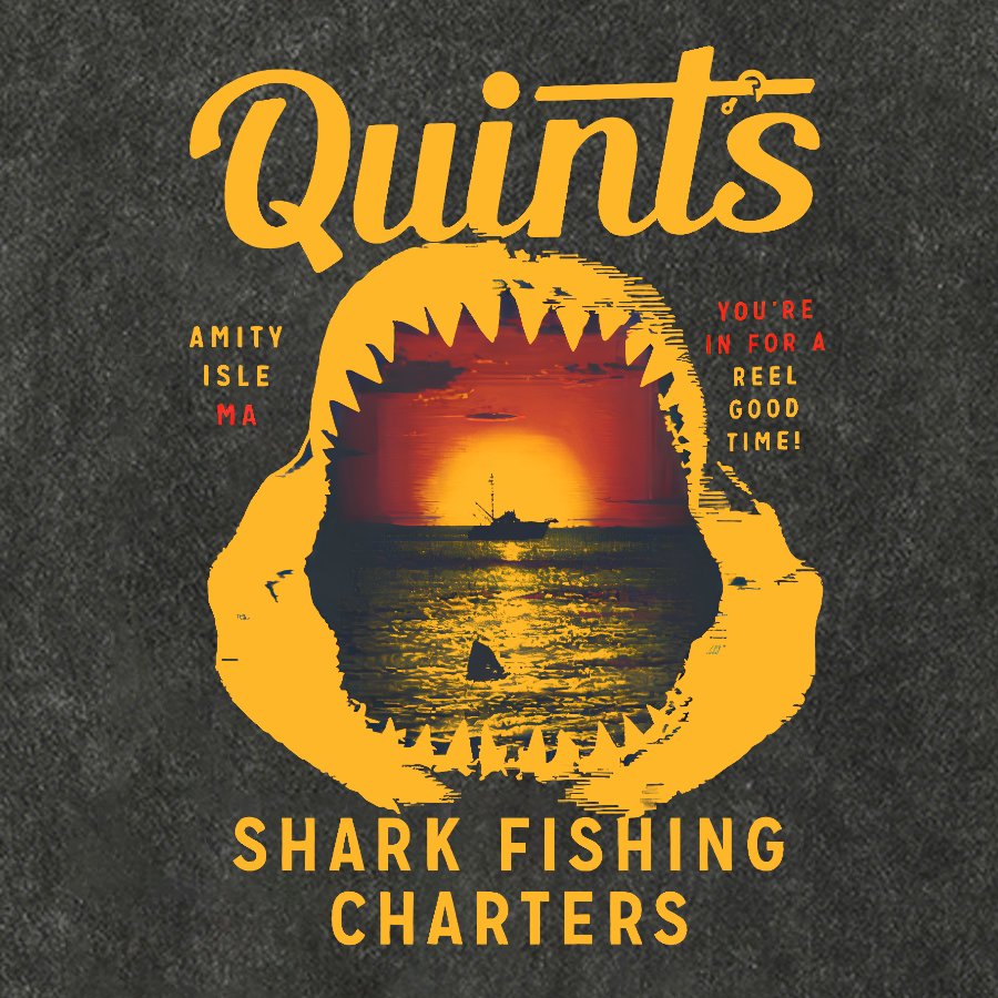 Captain's Shark Fishing Charters Vintage Distressed T-shirt