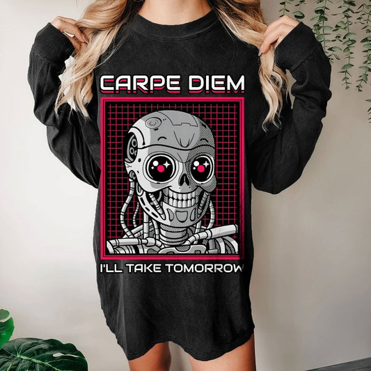 Rise Of The Cute Machine Washed Long Sleeve Tee
