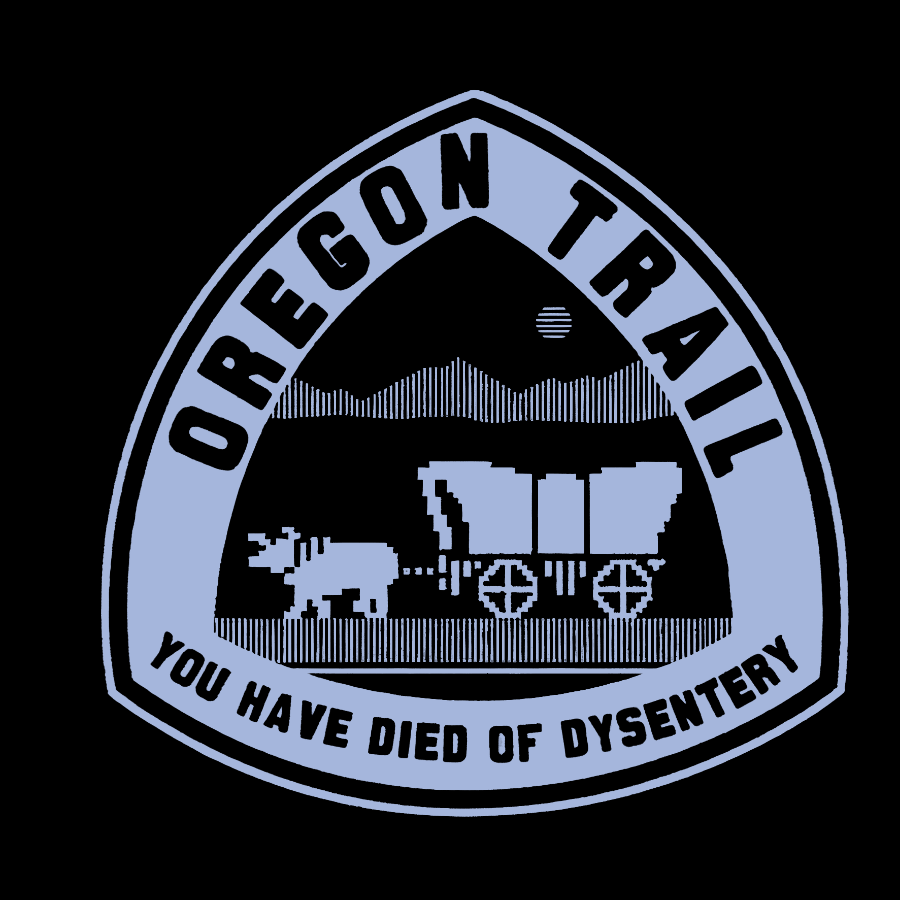 Oregon Trail T Shirt You Have Died of Dysentery Geeky T-Shirt
