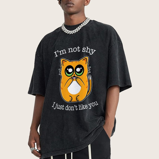 Not Shy Vintage Distressed T-shirt