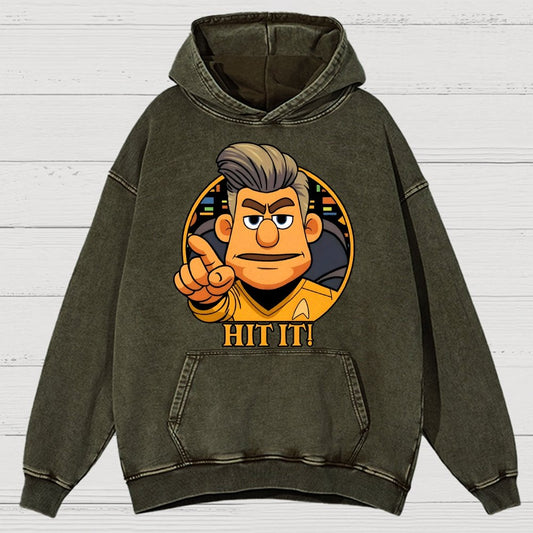 Hit It Vintage Distressed Hoodie