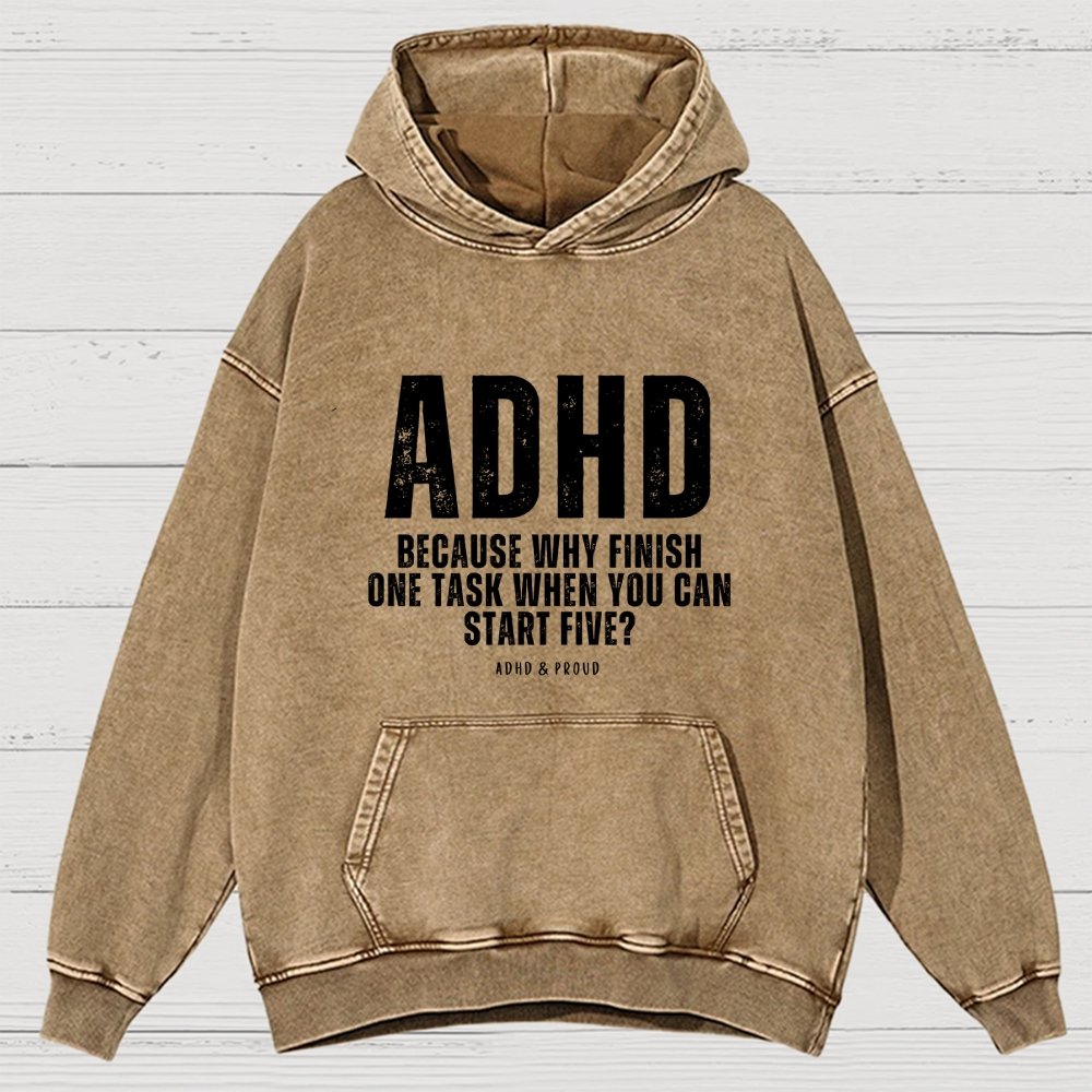 ADHD Vintage Distressed Hoodie