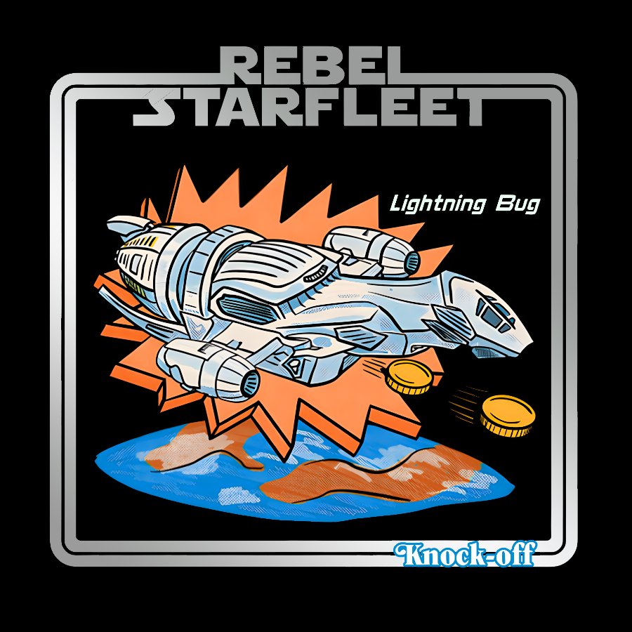 Lightning Bug Knock-off Spaceship Geek T-Shirt