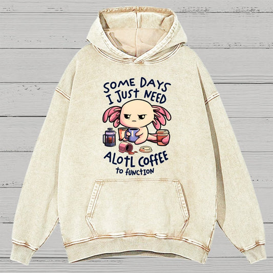 Alotl Coffee Vintage Distressed Hoodie