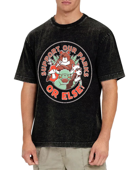 Support our Parks OR ELSE.Vintage Distressed T-shirt