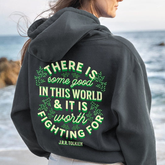 There is Some Good in This World Printed Back Unisex Cotton Hoodie