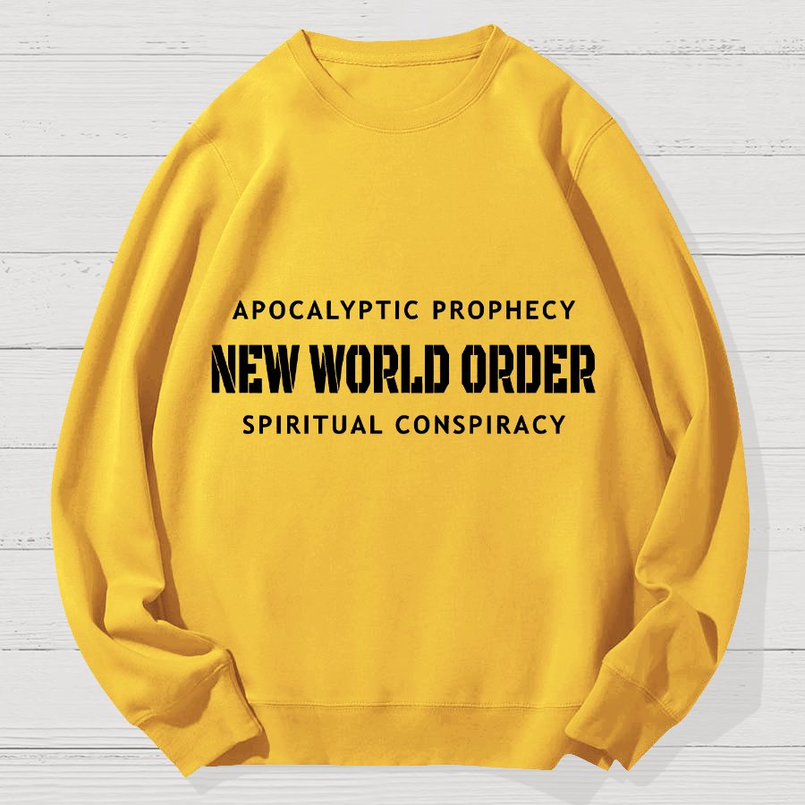 New World Order Spiritual Conspiracy Geek Cotton Sweatshirt
