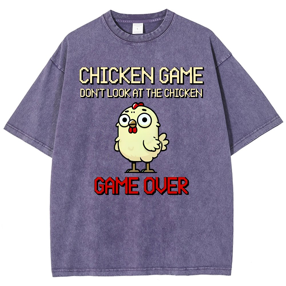 Chicken Game Vintage Washed T-shirt