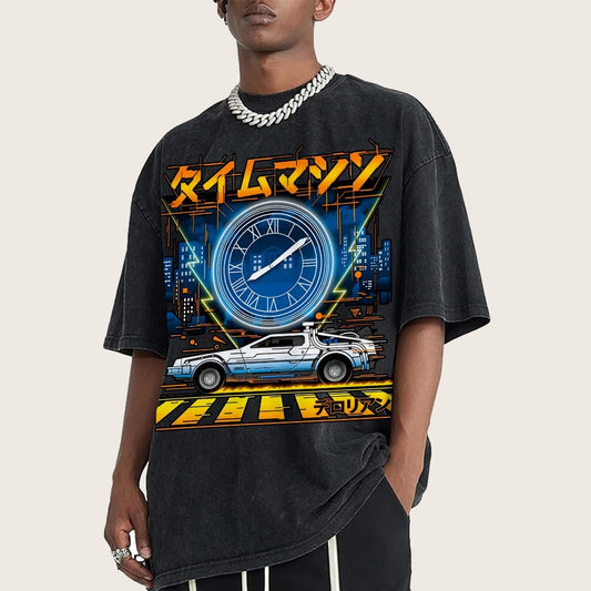 Time Machine Vintage Distressed T-shirt
