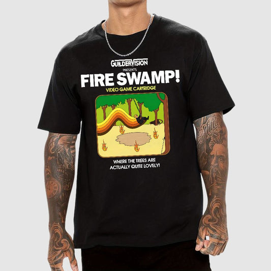 Retro Blazing Swamp Geek T-Shirt