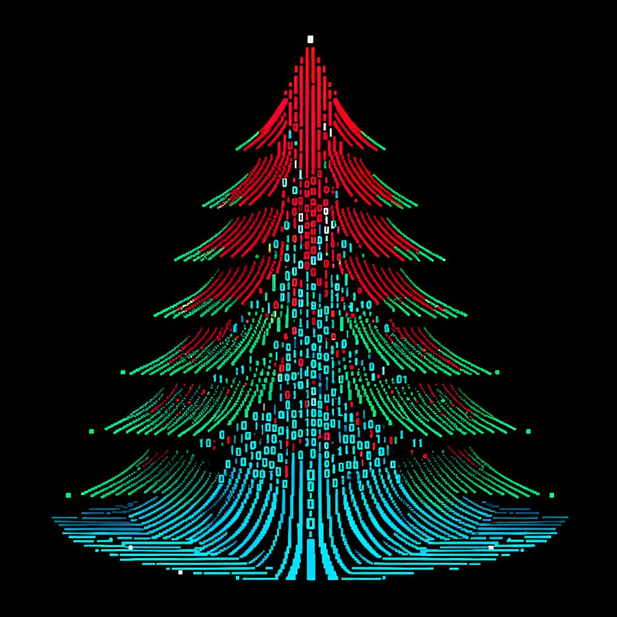 Binary Christmas Tree Geek T-Shirt