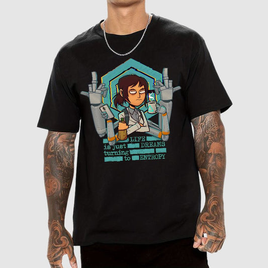Life is Dreams Turning to Entropy Job Inside Conspiracy Geek T-Shirt