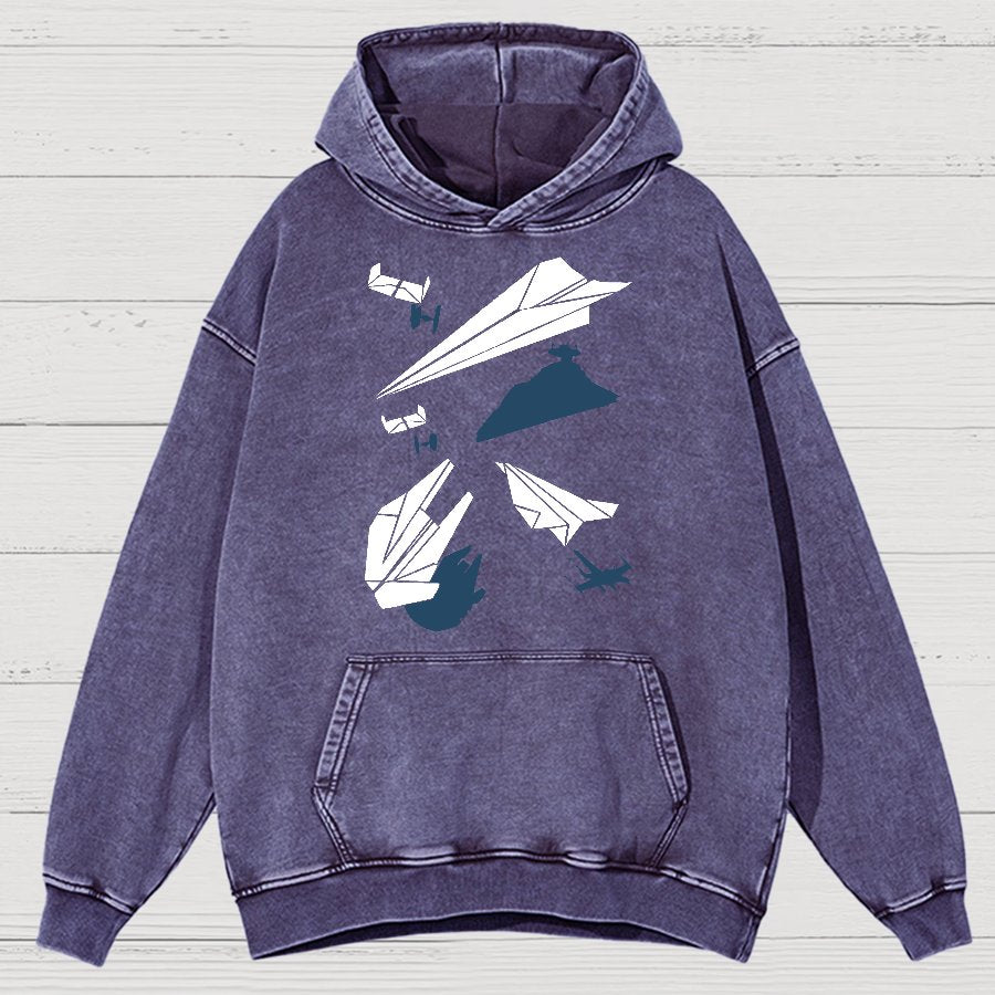 Paper Wars Vintage Distressed Hoodie
