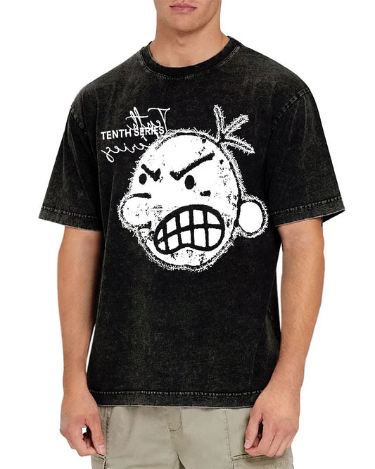Retro Street Tenth Series Graphic Vintage Distressed T-shirt