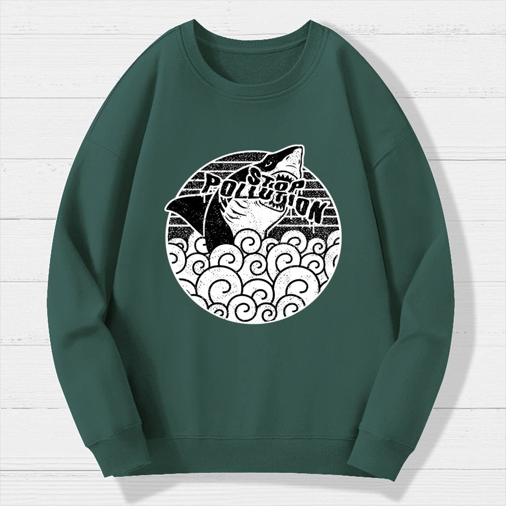 Stop pollution Geek Cotton Sweatshirt