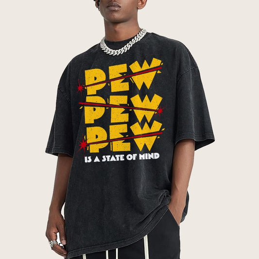 PEW PEW PEW Vintage Distressed T-shirt