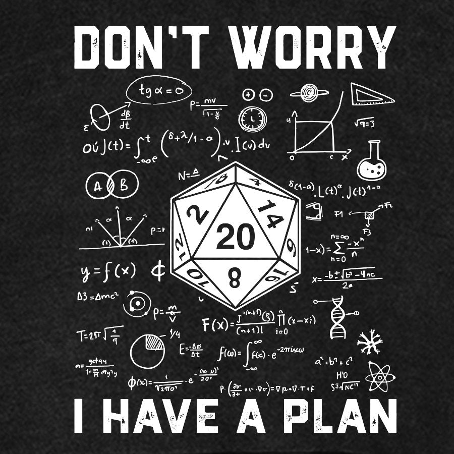 Don't Worry I Have A Plan Funny Dungeon Game Vintage Distressed Hoodie