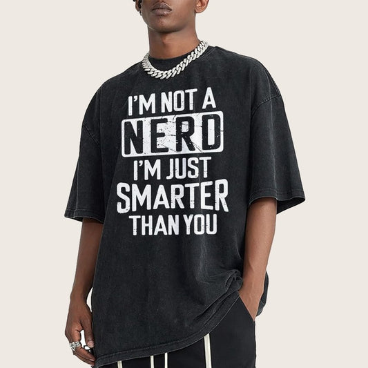 Funny Nerd T-shirt Smart person Vintage Distressed T-shirt