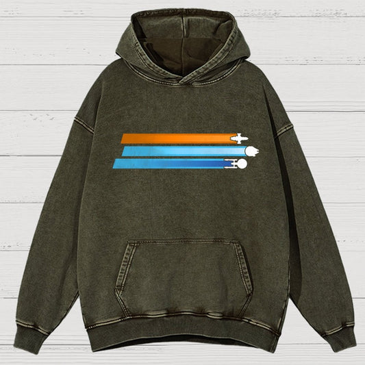 Space Racing Stripes Vintage Distressed Hoodie