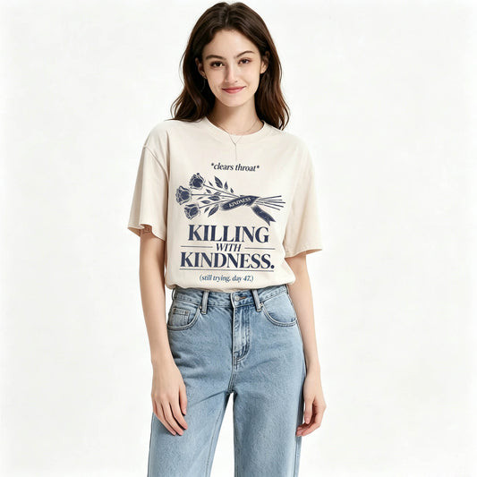 Killing With Kindness Acid Wash Vintage Graphic T-Shirt