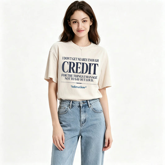 I Don't Get Nearly Enough Credit Graphic Tee | Acid Wash T-Shirt