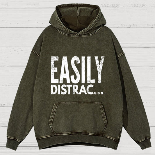 Easily Distrac Vintage Distressed Hoodie