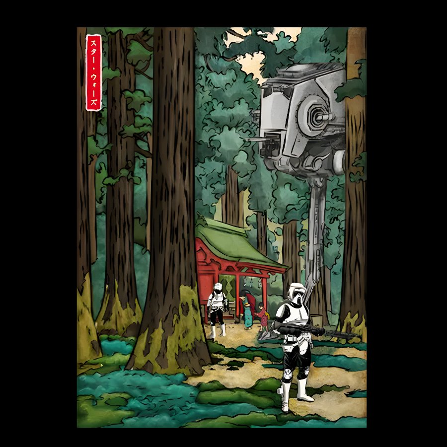 Mystic Cosmos in japanese forest Geek T-Shirt
