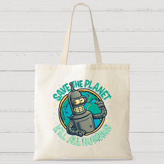 Save The Planet Kill All Humans Casual Classic Canvas Bag