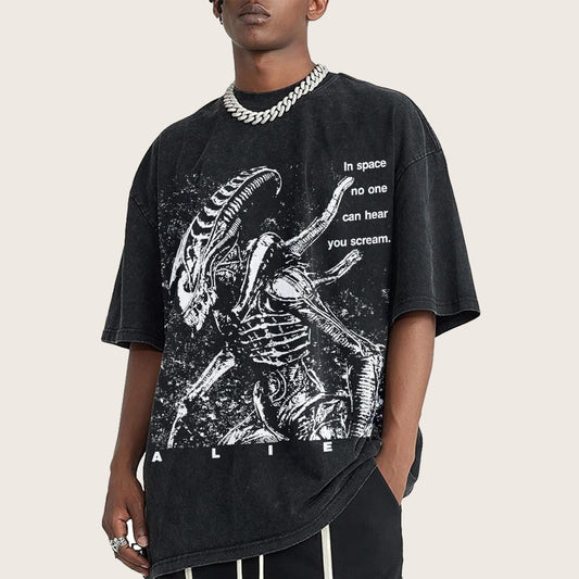 No One Can Hear You Scream Vintage Distressed T-shirt