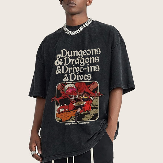 Mystic Realm Dive Ins And Dives Vintage Distressed T-shirt