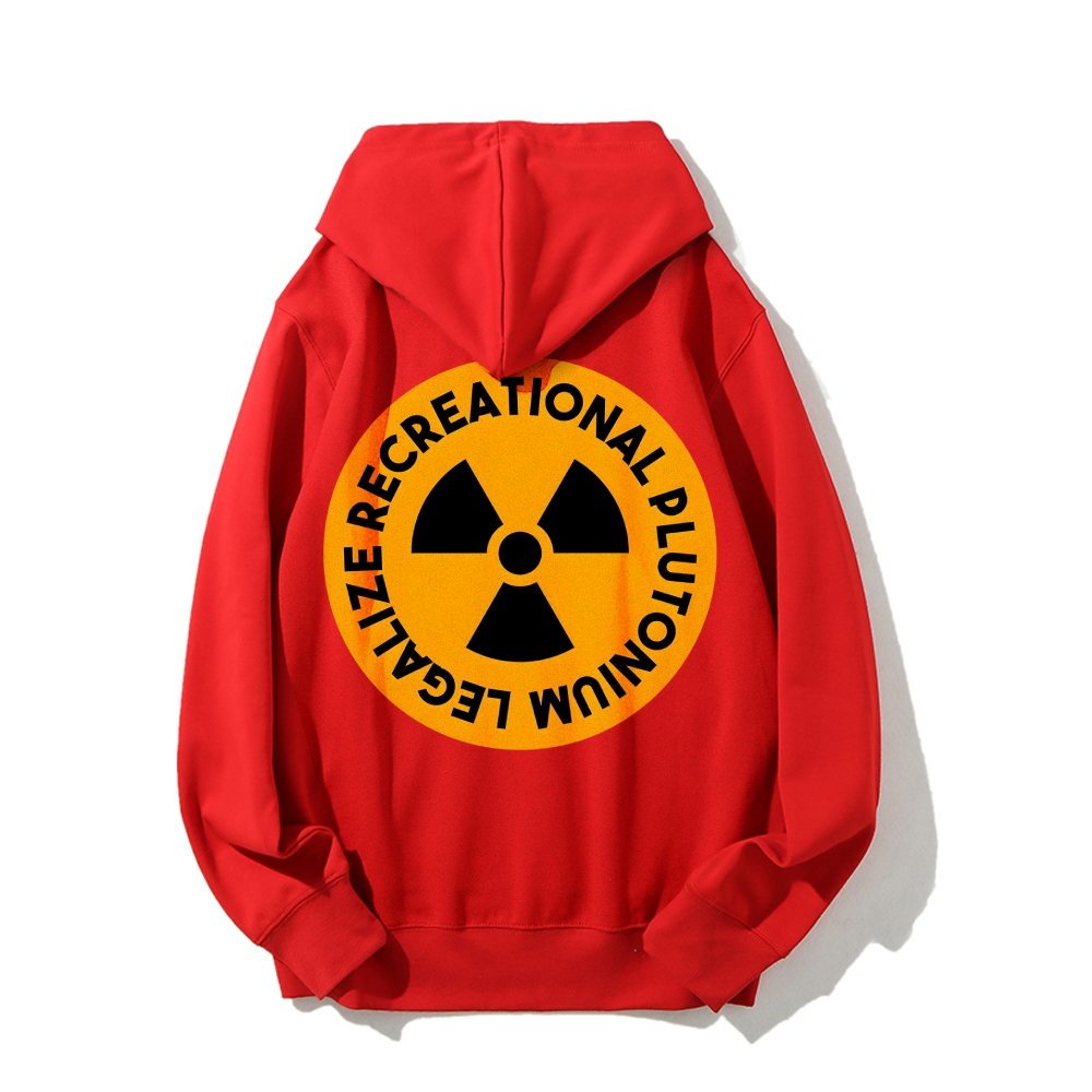 Legalize Recreational Plutonium Printed Back Unisex Cotton Hoodie