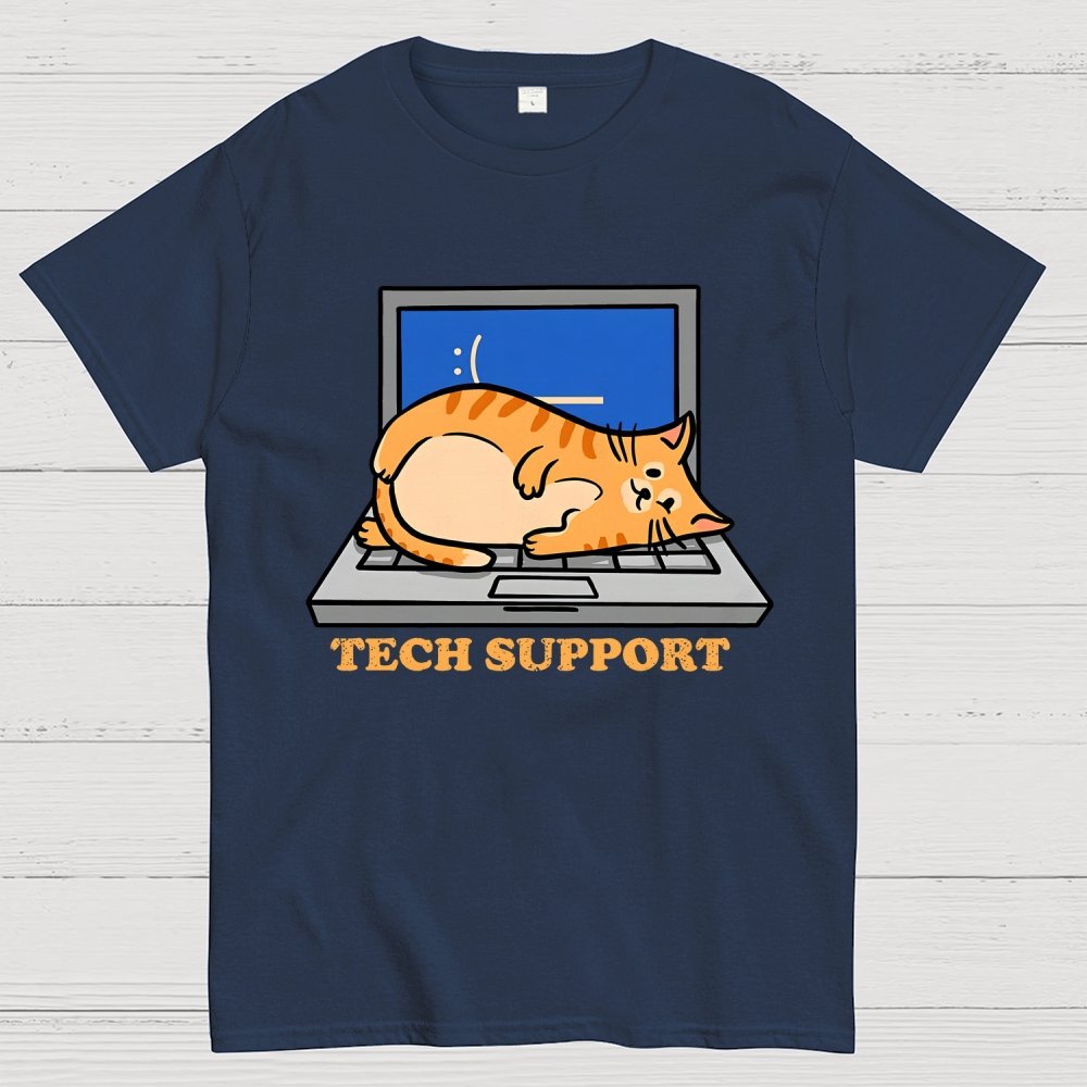 Cat Tech Support Geek T-Shirt
