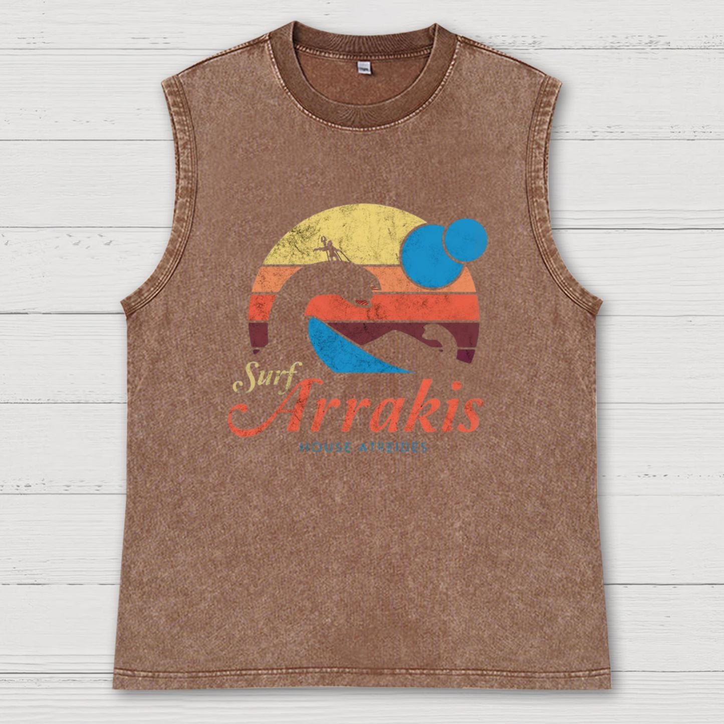 Visit Mysticland Vintage Distressed Washed Tank