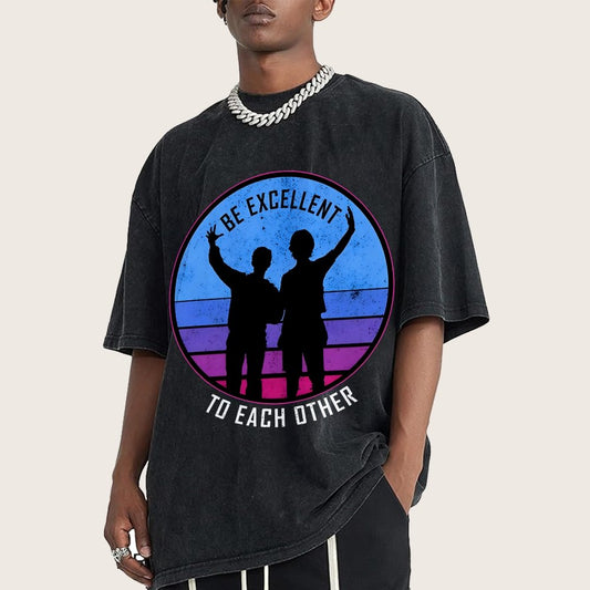 Be Excellent To Each Other 80s Vintage Distressed T-shirt