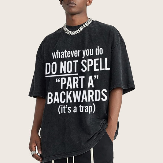 Part A Backwards Vintage Distressed T-shirt