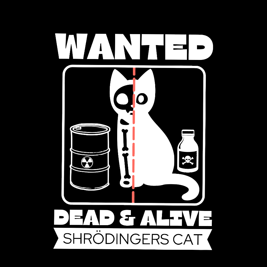 Shrodingers Cat , Funny Cat Geeky T-Shirt