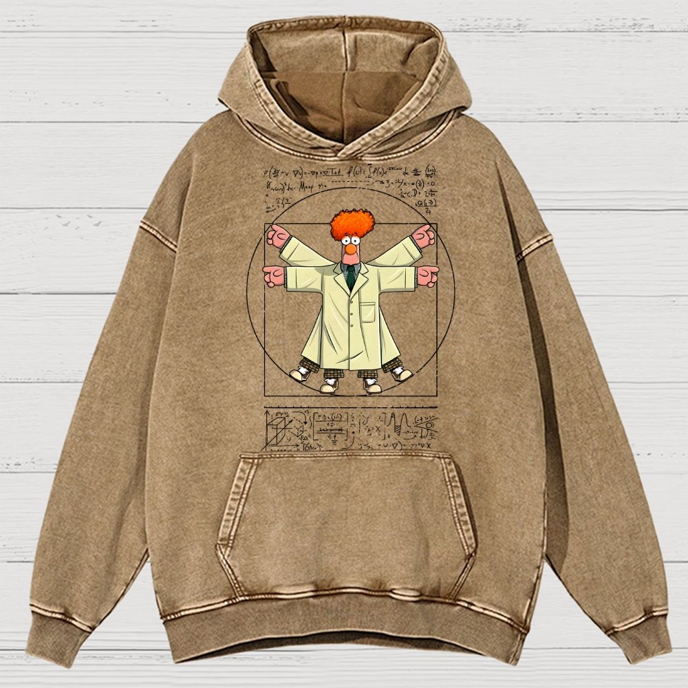 Vitruvian Puppet Vintage Distressed Hoodie