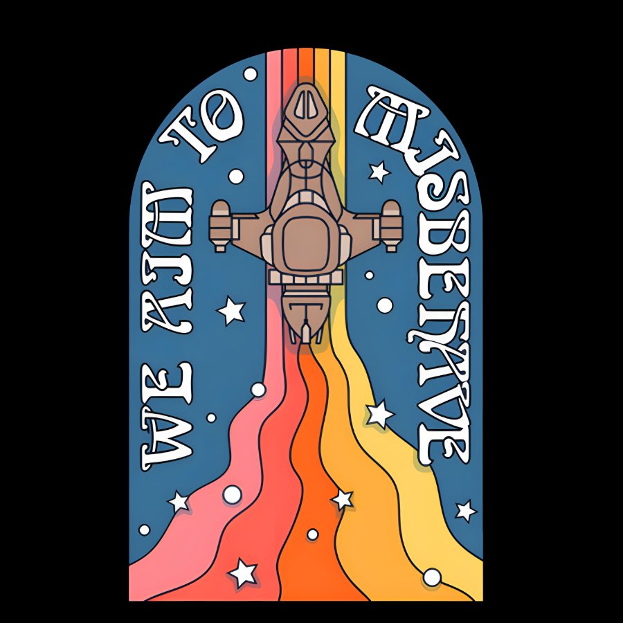 Psychedelic Aim to Misbehave Geek T-Shirt