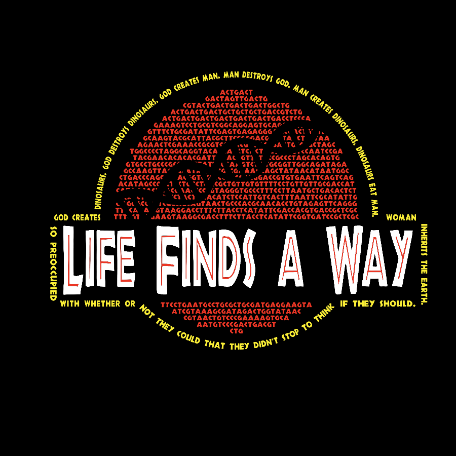 Dino DNA Typography Nerdy T-Shirt