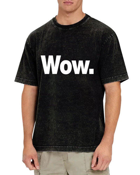 Wow. Classic Vintage Distressed T-shirt