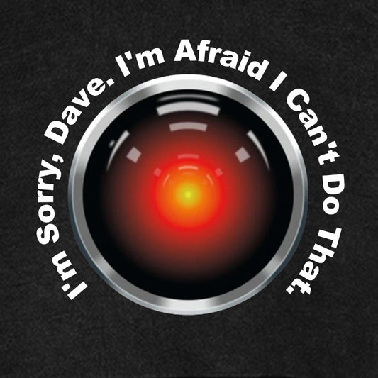 HAL Sorry Dave Quote I‘m Afraid I Can't Do That Vintage Distressed Hoodie