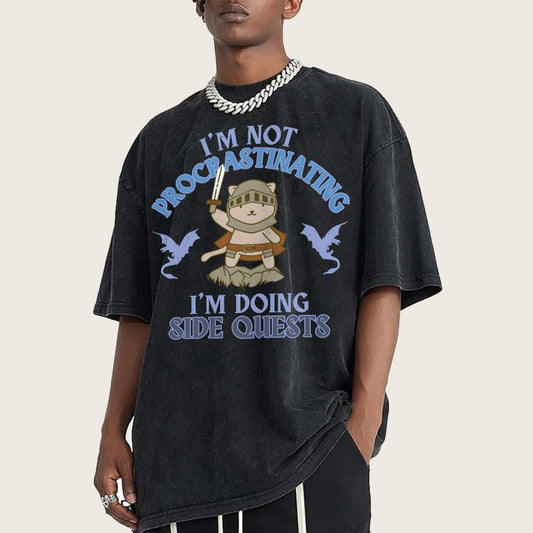 I'm Doing Side Quests Vintage Distressed T-shirt